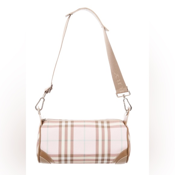 Burberry | Bags | Burberry Pink Nova Check Barrel Bag | Poshmark